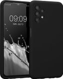 kwmobile telefoonhoesje geschikt voor Samsung Galaxy A13 4G - TPU backcover met siliconen coating - Smartphone case in zwart