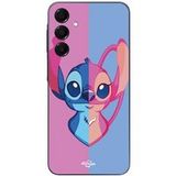 Samsung Galaxy A15 Hoesje Stitch en Angel blauw roze