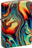 Zippo Colorful Swirl Glow in the Dark Green Lighter