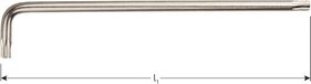 Rotec Torx® haakse sleutel lang model T 6 x 84mm (nikkel) - 8902006