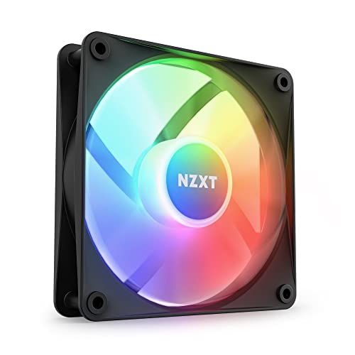 NZXT F120 RGB Core - 120mm Hub-Mounted RGB Fan - 8 Individually-Addressable LEDs - Semi-Translucent Blades - High Static Pressure & Airflow - Quiet Operation - CAM Software - Black