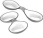 Guzzini Vintage Chip&Dip schaal tweekleurig 2-delig - Grijs/wit