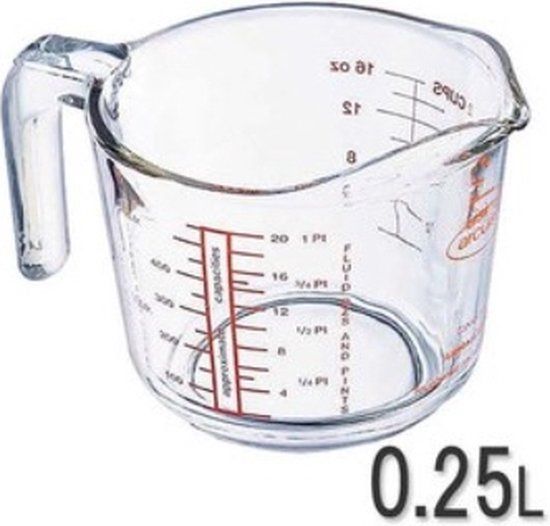 Pyrex Arcuisine Maatbeker Transparant 0.25L
