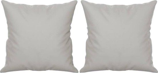 vidaXL Sierkussens Lichtgrijs Microvezelstof 40x40 cm (2 stuks)