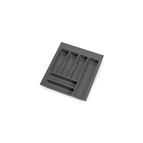 Emuca - Besteklade Organizer - 6 Vakken - 45cm - Antraciet Grijs