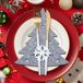 Feutre support pour couverts de Noël - Coffret de 12 pièces - Gris