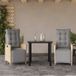 Maison Exclusive - Ensemble de jardin 3 pièces avec coussins, polyrotin inclus