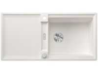 Blanco Silgranieten spoelbak, 100x50 cm, met afvoerbediening en accessoires, InFino, wit