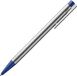 LAMY Logo balpen 205 – Kuli van roestvrij staal in de kleur blauw met geïntegreerde clip-drukknop-eenheid