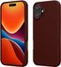 kwmobile telefoonhoesje geschikt voor Apple iPhone 16 - Hoesje met siliconen coating - Smartphone case in wijnrood
