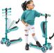 Hurtle Kinderstep - 3 Lichtgevende LED Wielen - Opvouwbare Scooter met Verstelbare Hoogte, Antislip Platform - Blauwgroen