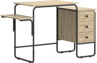 vidaXL Bureau met opslag Sonoma Eiken 120 x 50 x 75 cm