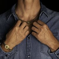 GUESS LION KING Minimalistische ketting - Goudkleurig - Heren