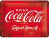 Coca Cola Logo - Rétro - Plaque murale en métal avec relief - 15 x 20 cm