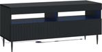 vidaXL TV-meubel HAARLEM 100 x 35 x 43 cm Zwart Bewerkt hout