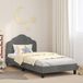 Maison Exclusive Cadre de lit pour enfant avec tête de lit, gris foncé, 90 x 190 cm, velours