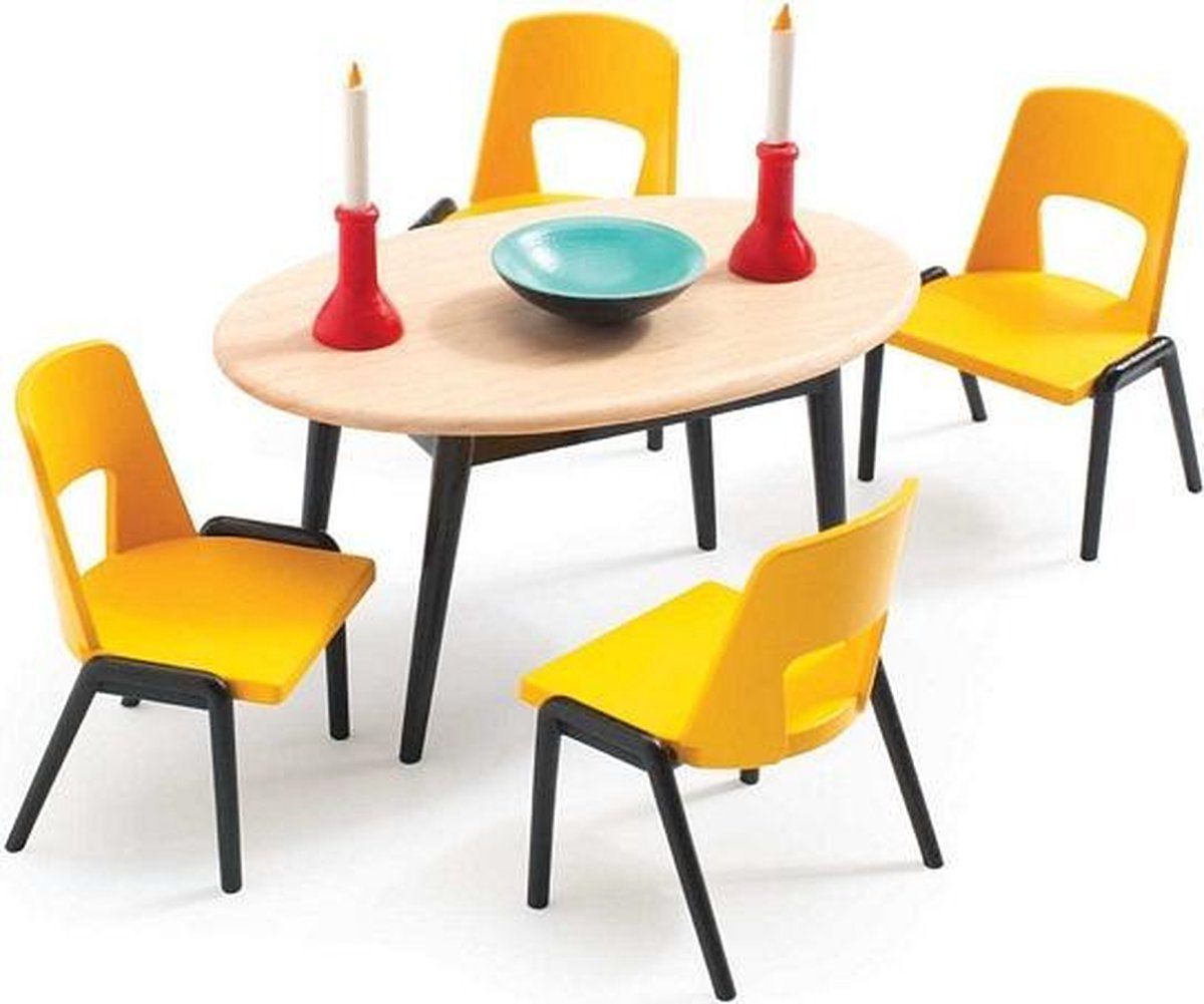 Djeco Poppenhuis - Gemengd - Hout - Multi