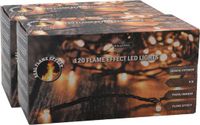 Svenska Living 2x Kerstverlichting - 120 Lampjes - Warm Wit - Met Vlam - 900 cm