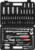 Toya Sthor 58687 - Dopsleutelset - 94-delig - 1/2 inch en 1/4 inch - Chroom-vanadiumstaal
