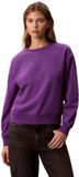 Calvin Klein Trui Relaxed Fleece Sweatshirt Met Monogram Lv047b236g Wfx Smokey Shadow Dames Maat - L