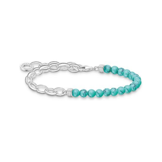 Thomas Sabo Women's Bracelet 925 Silver Turquoise Minimalist