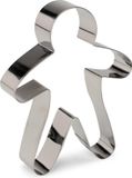 patisse uitsteekvorm Speculaaspop 14 cm RVS zilver