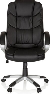 Directiestoel - Kunstleer - Zwart - Met Armleuning - Relax By155