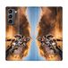 Beschermhoes Samsung Galaxy S21 Plus Beschermhoes van leer, Moto Cross, wit