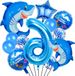 Ballons de fête requin 12 pièces