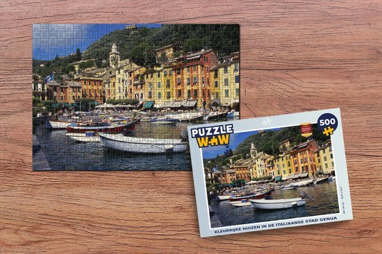 MuchoWow Puzzel Genua - Huis - Boot - Legpuzzel - Puzzel 500 stukjes