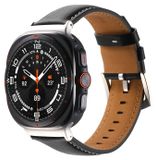 Wigento Samsung Echt lederen band met metalen sluiting, zwart