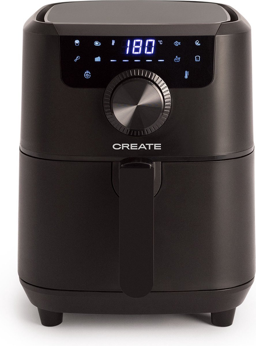 Create FRYER AIR PRO Heteluchtfriteuse 3,5L BPA free - 8 voorgeïnstalleerde programma's - Zwart