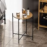 Merkloos Asir - Salontafel - Zwart en Naturel - 46 x 46 x 56 cm