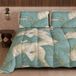 PETTI Artigiani Italiani Winterdekbed 270 × 260 cm | Tropisch Hemelsblauw Goud