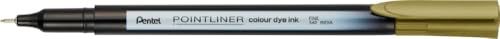 Pentel Pointliner colour S40 Fineliner - dye ink, 0,4 mm, goudbruin (12 stuks)