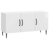 vidaXL TV-kast Hoogglans Wit 99 x 34,5 x 50 cm Bewerkt hout