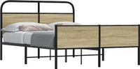 Maison Exclusive Lit exclusif - Structure de lit sans matelas, dimensions 140x200 cm, en panneaux de particules imitation chêne Sonoma