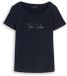 Tom Tailor - T-shirt met glitterlogo - Maat M - sky captain blue
