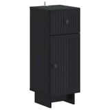 vidaXL - Badkamer - Opbergkast - EDE - Zwart - 30 x 31 x 80 cm - Bewerkt hout