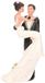 Merkloos Bruidstaart decoratie bruidspaar - 10 cm - Trouwfiguurtjes - taart decoratie - poppetjes