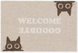MuchoWow Tapis de porte 60x40 cm - Tapis d'entrée Chat - Beige