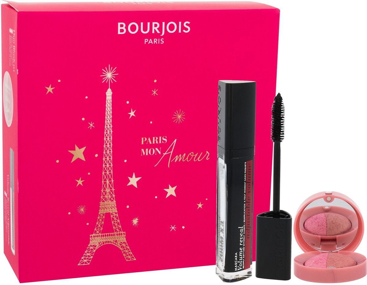 BOURJOIS PARIS Bourjois_set Volume Reveal Adjustable Mascara Pogrubiaj?cy Tusz Do Rz?s Black 6ml + Duo Blush Podwi?1/2jny Ri?1/2? Do Policzki?1/2w 01 2,4g