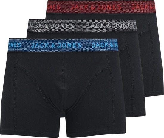 JACK&amp;JONES JUNIOR JACWAISTBAND TRUNKS 3 PACK NOOS JNR Jongens Onderbroek - Maat 152