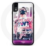 Maniacase Hoesje voor iPhone XR Roze Formule 1 Sergio Perez