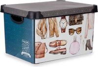 Kipit Opbergbak Vintage Met handvatten Plastic Vintage 22 L (30 x 23,5 x 40 cm) (12 Stuks)