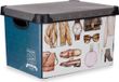 Kipit Opbergbak Vintage Met handvatten Plastic Vintage 22 L (30 x 23,5 x 40 cm) (12 Stuks)