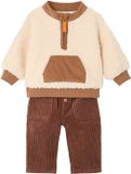 Vertbaudet Babyset sweater en broek cacao