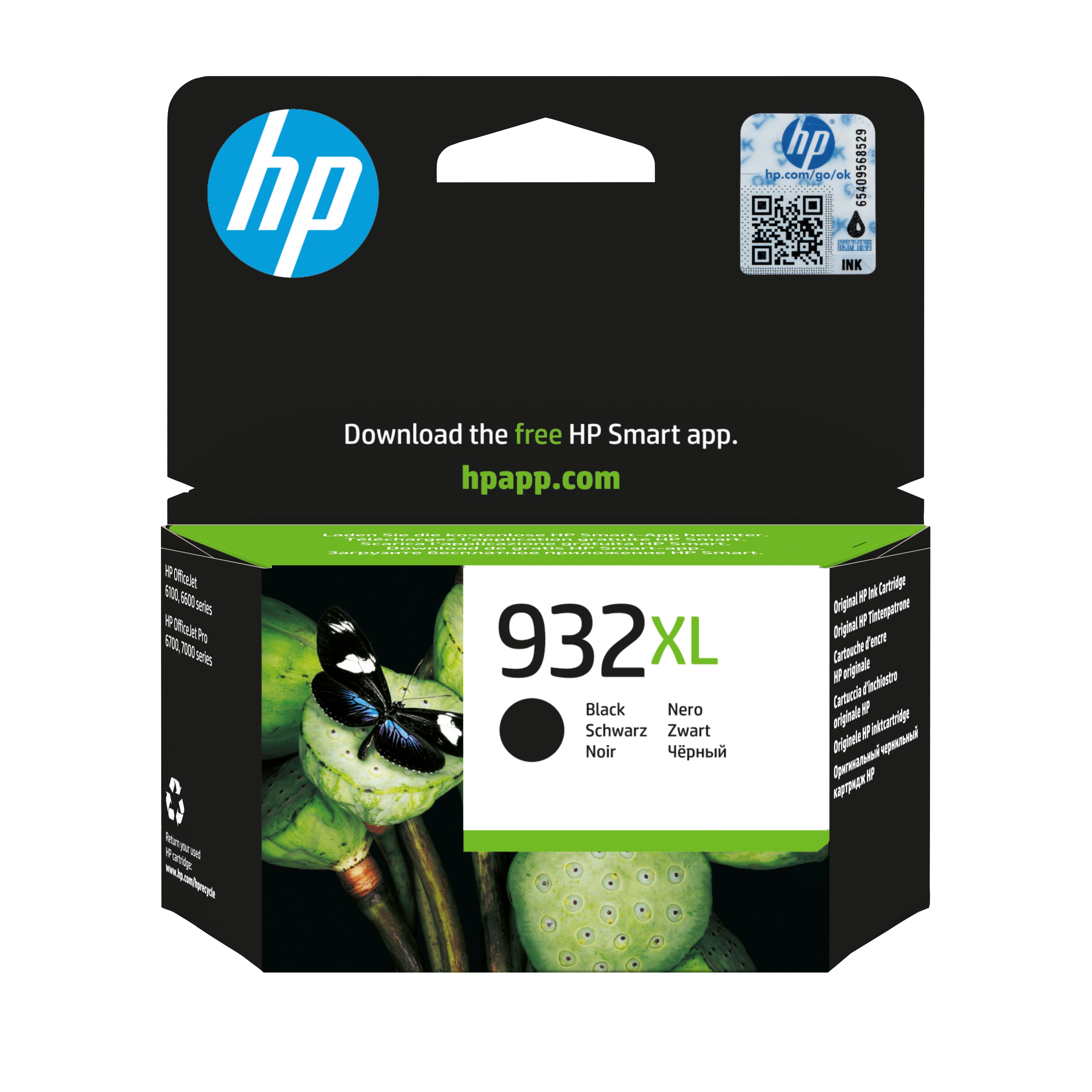 HP 932XL High Capacity Black Ink Cartridge - Original
