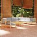 The Living Store Loungeset - Grey - Wooden - 9 Seater - Includes Cushions