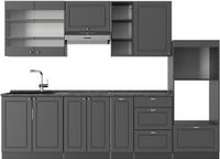 Vicco Fame-Line Complete keukeneenheid – 280 cm zonder werkblad Anthrazit-Gold Landhaus